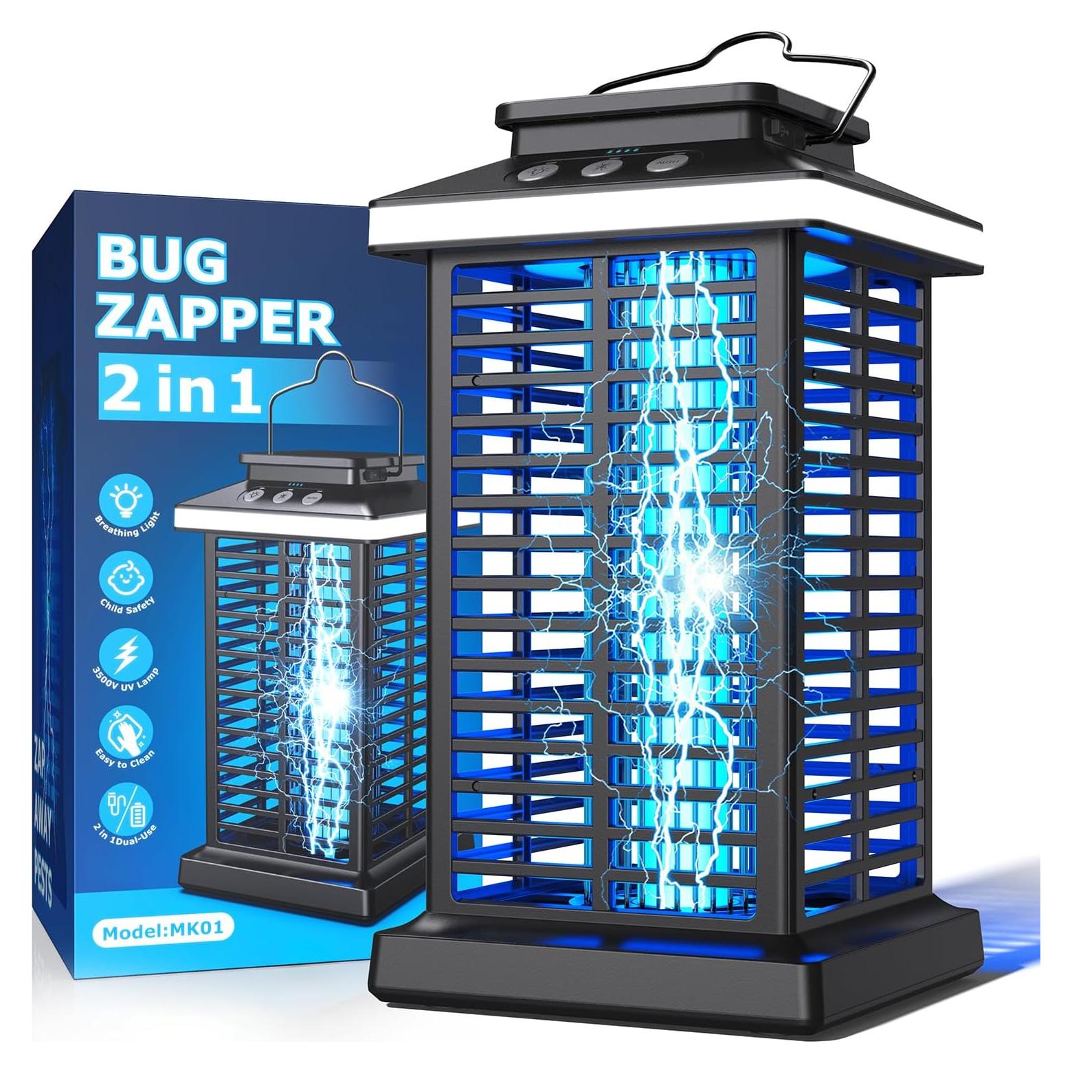 Zapper de Insectos KOOSA 4000V Recargable con Luz LED