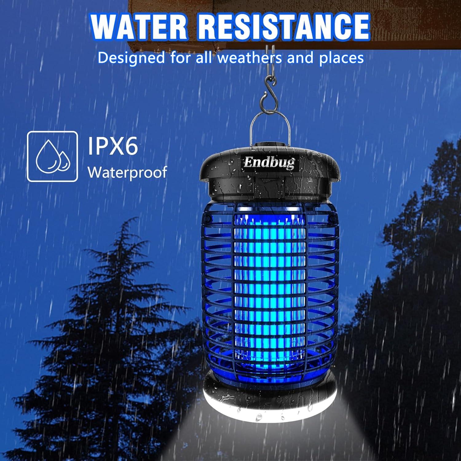 Zapper de Insectos Endbug 2 en 1 con Luz LED 15W IPX6