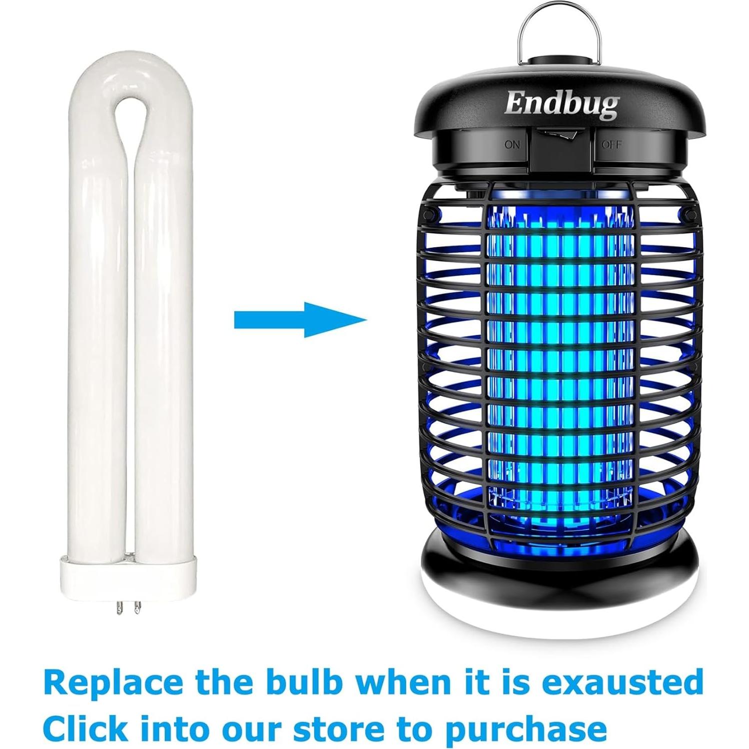 Zapper de Insectos Endbug 2 en 1 con Luz LED 15W IPX6