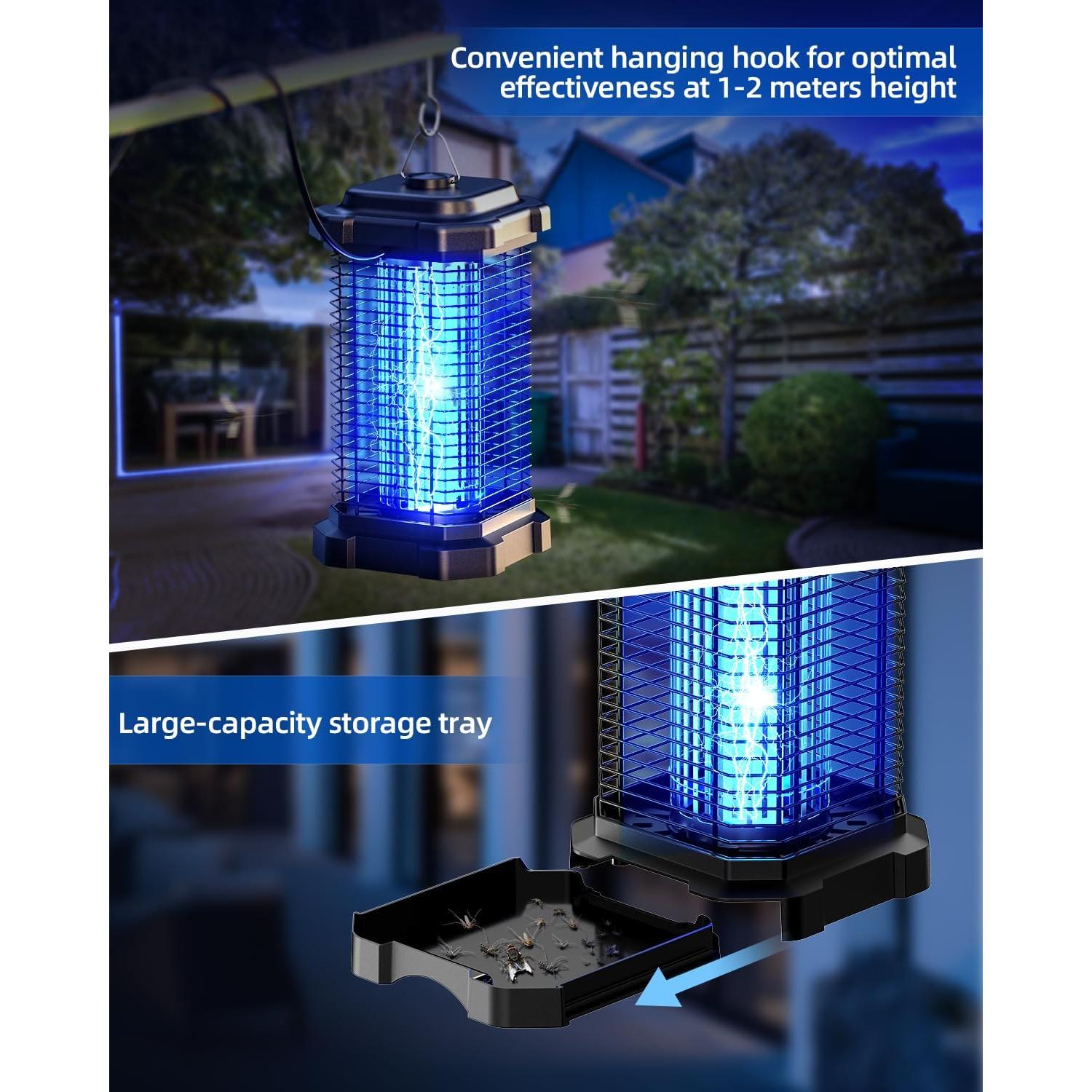 Zapper Eléctrico de Insectos Minimoon 4000V 20W IPX6 Exterior