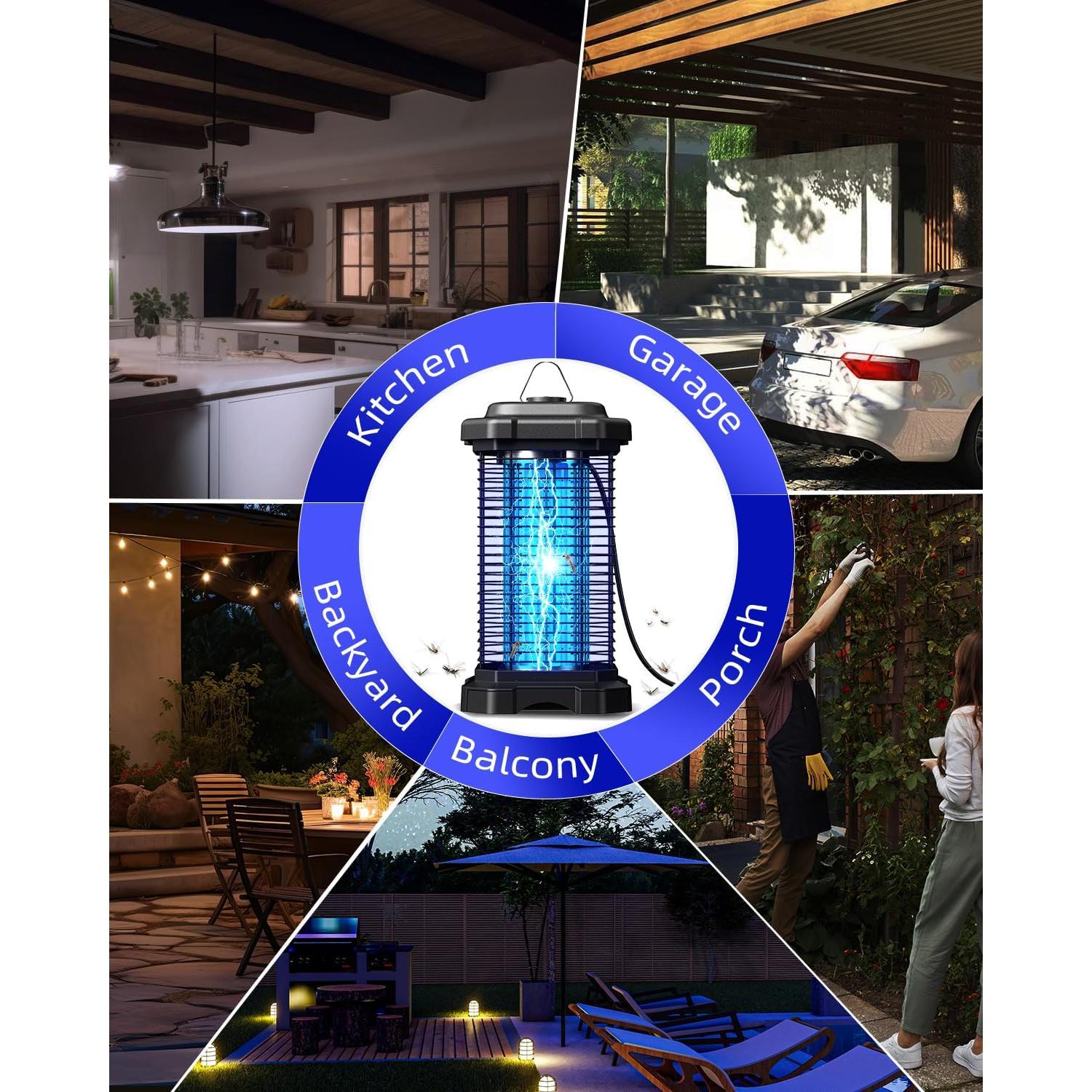 Zapper Eléctrico de Insectos Minimoon 4000V 20W IPX6 Exterior