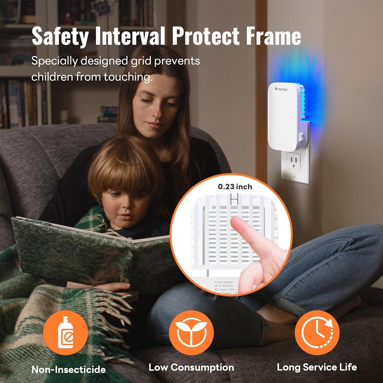 Asesino de Moscas Electrónico Mosalogic BZ1001 Luz UV Interior