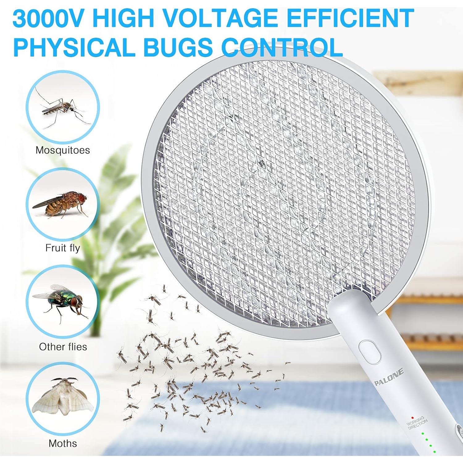 Raqueta Eléctrica para Moscas PALONE 4000V Batería 1200mAh