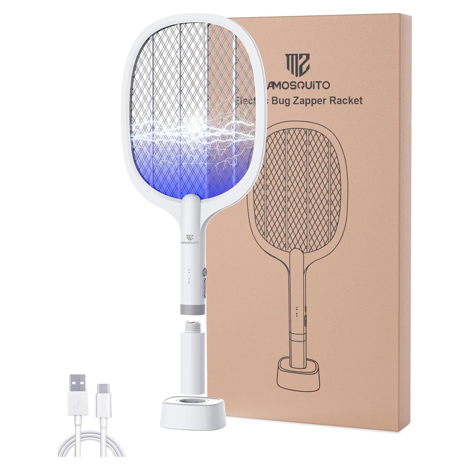 Raqueta Zapper de Insectos Amosquito 2000mAh Recargable