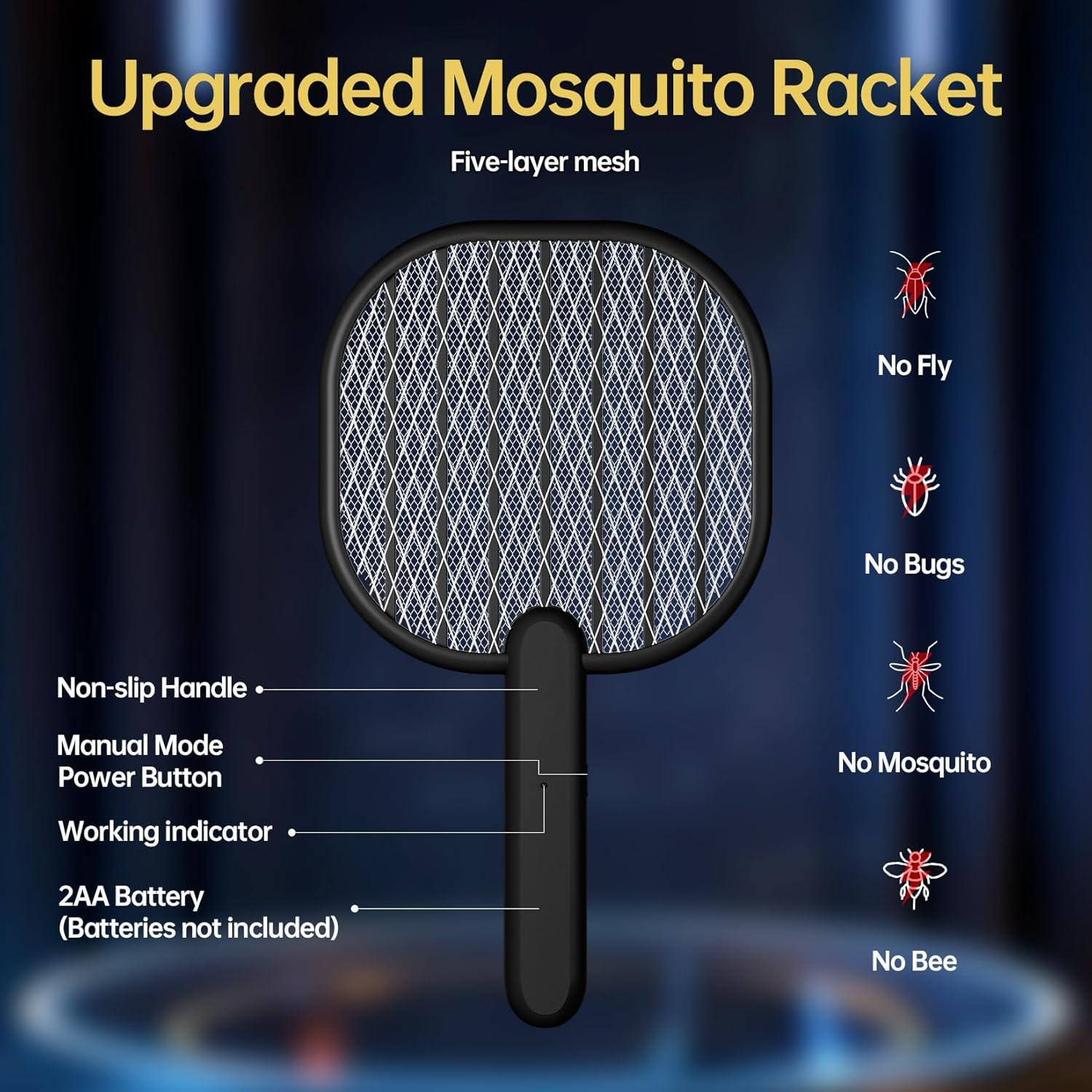 Raqueta eléctrica para mosquitos BUZZKICK 3500V - Negro