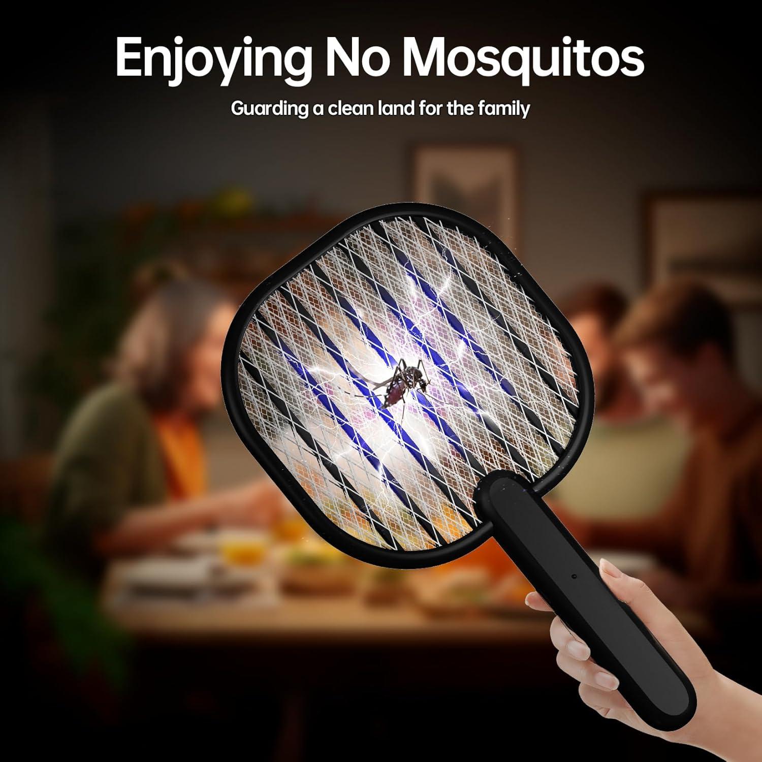 Raqueta eléctrica para mosquitos BUZZKICK 3500V - Negro