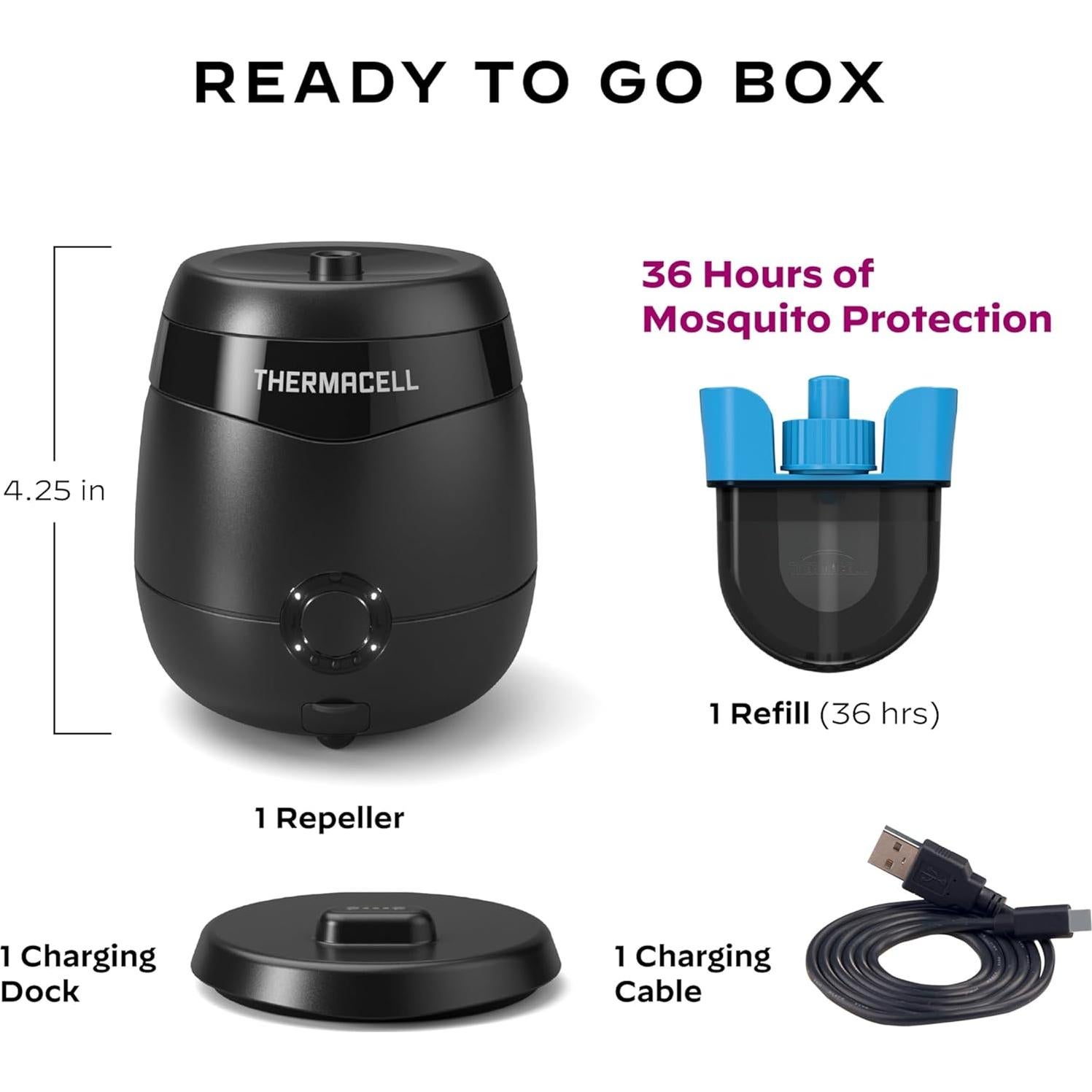 Repelente de Mosquitos Recargable Thermacell E65 - 6.5 horas
