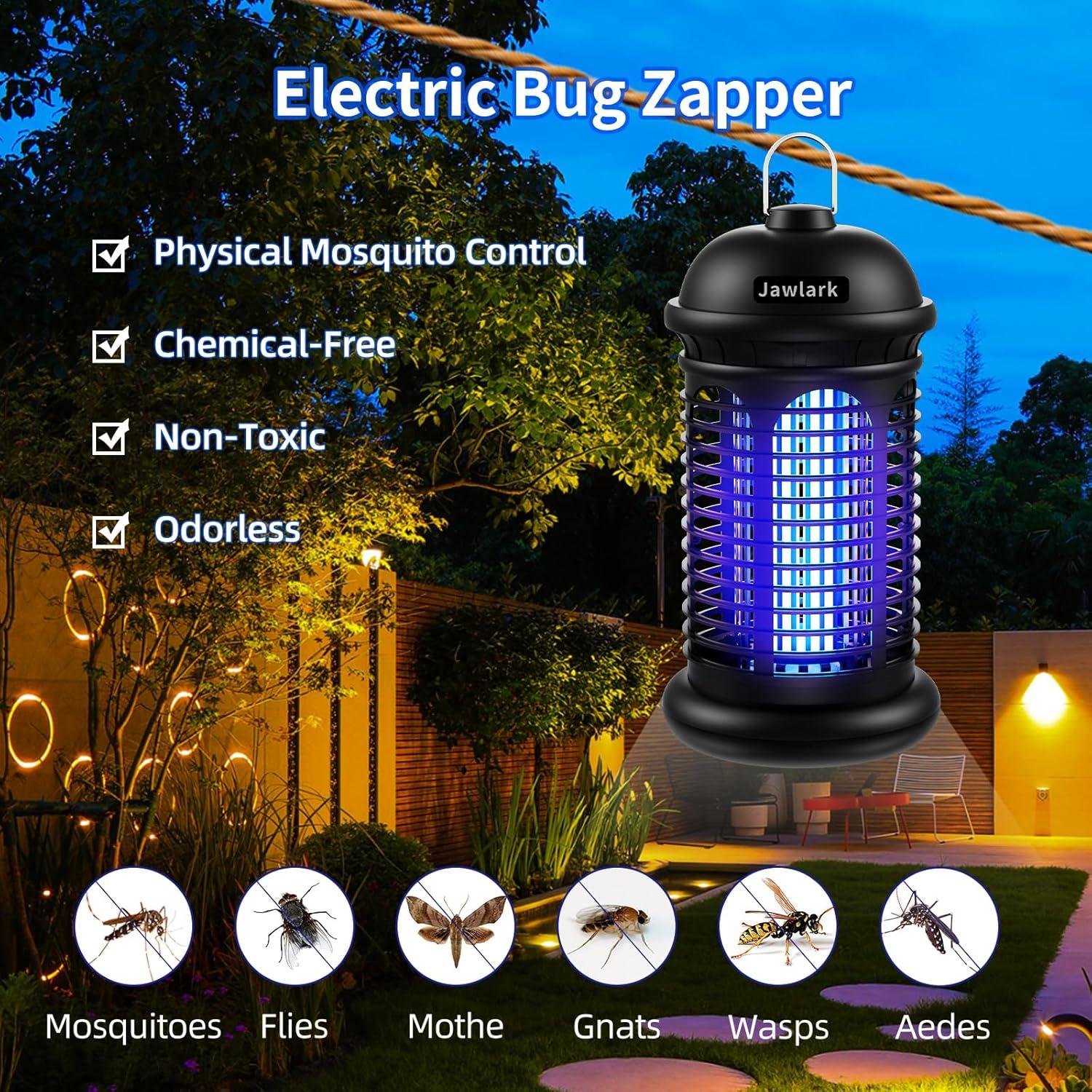 Zapper Eléctrico de Insectos Jawlark 4200V IPX6 para Jardín