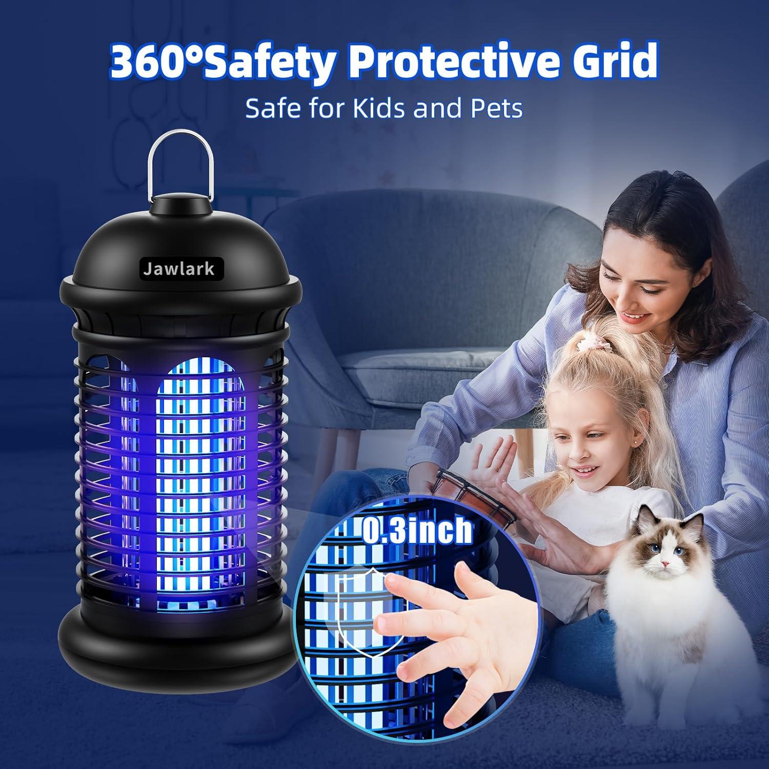 Zapper Eléctrico de Insectos Jawlark 4200V IPX6 para Jardín