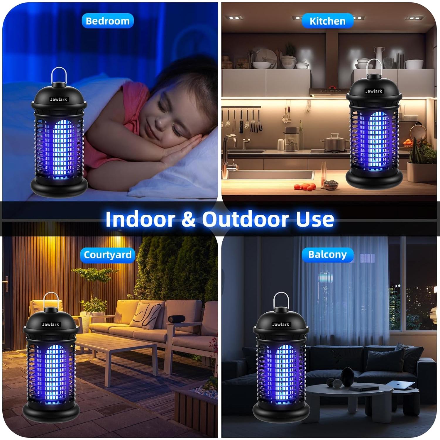 Zapper Eléctrico de Insectos Jawlark 4200V IPX6 para Jardín