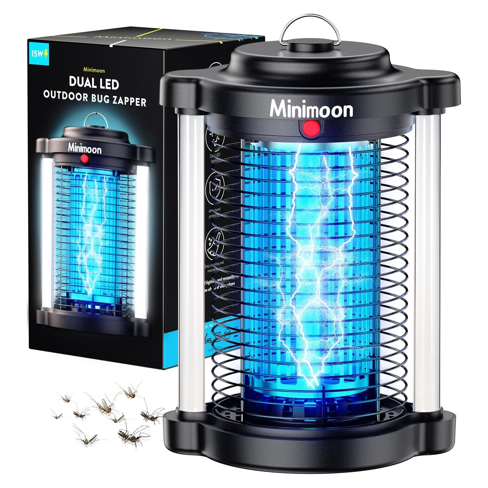 Zapper de Insectos Minimoon HK-5 15W Doble LED IPX4 4200V