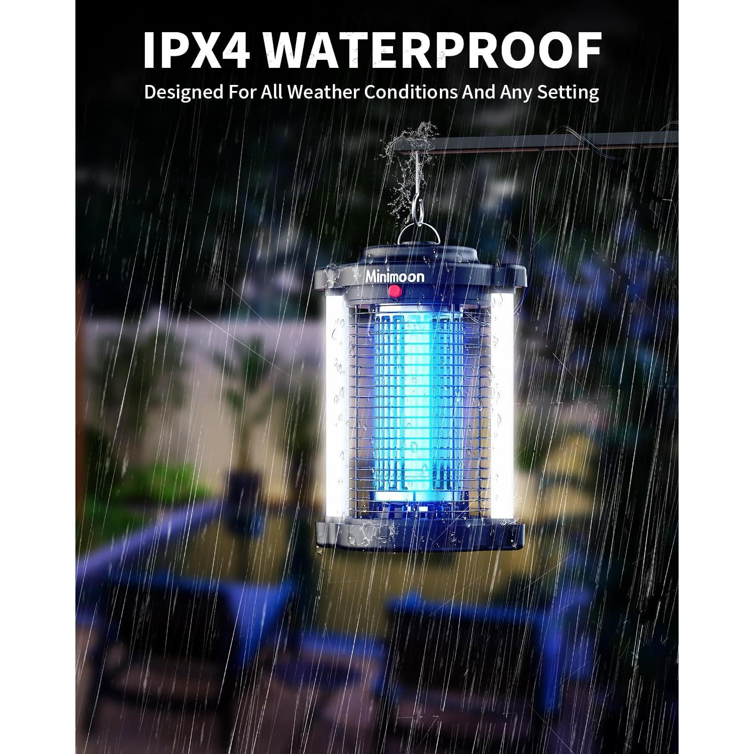 Zapper de Insectos Minimoon HK-5 15W Doble LED IPX4 4200V