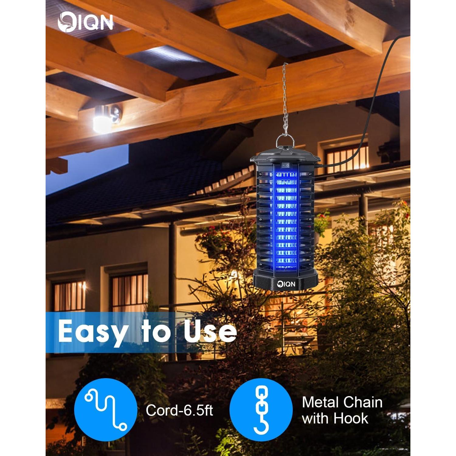 Zapper Eléctrico de Insectos IQN 15W con Luz UVA y 4200V