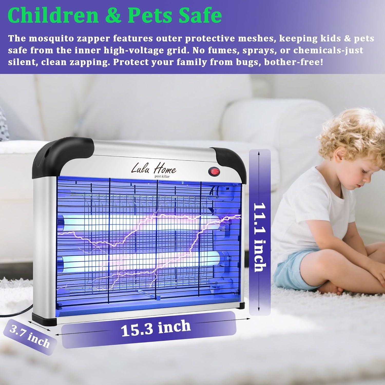 Asesino de Insectos Eléctrico Lulu Home 20W 2800V para Interiores