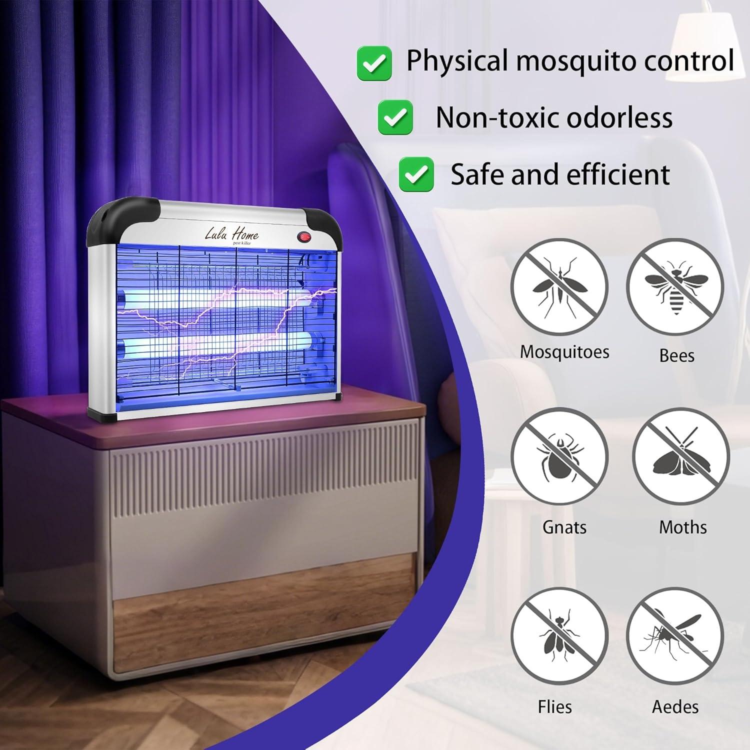 Asesino de Insectos Eléctrico Lulu Home 20W 2800V para Interiores