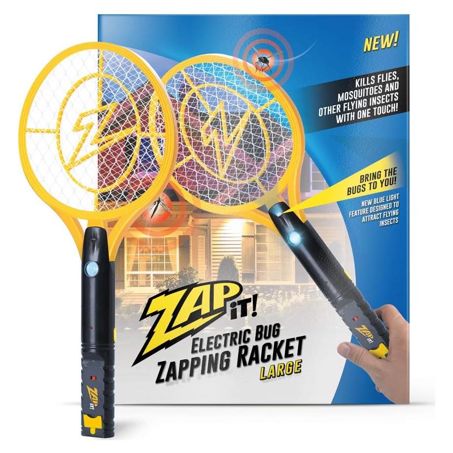 Raqueta Zapper Eléctrica ZAP IT! Amarilla 4,000 Voltios USB