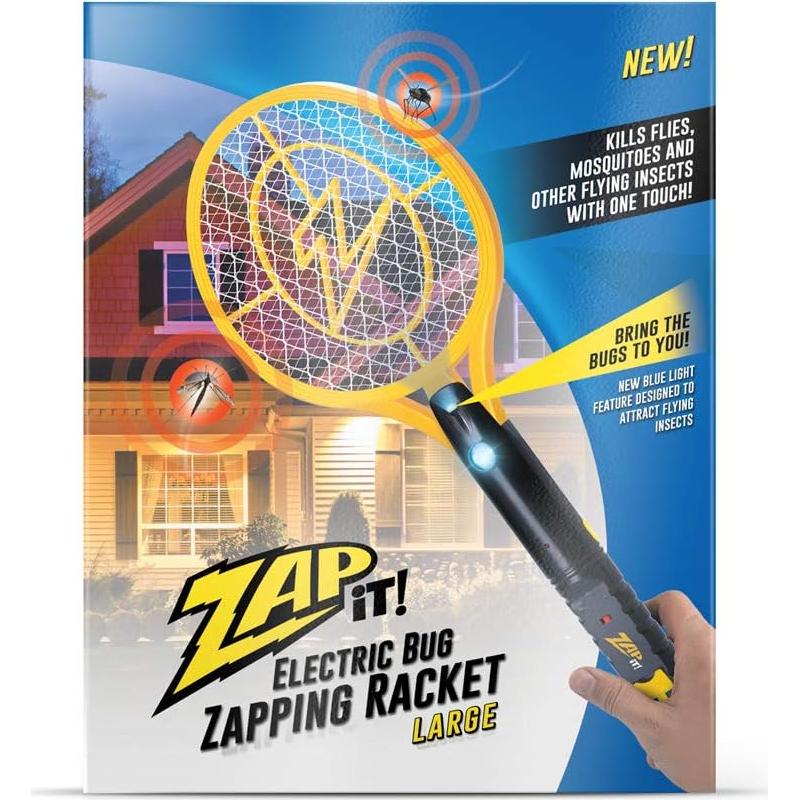 Raqueta Zapper Eléctrica ZAP IT! Amarilla 4,000 Voltios USB