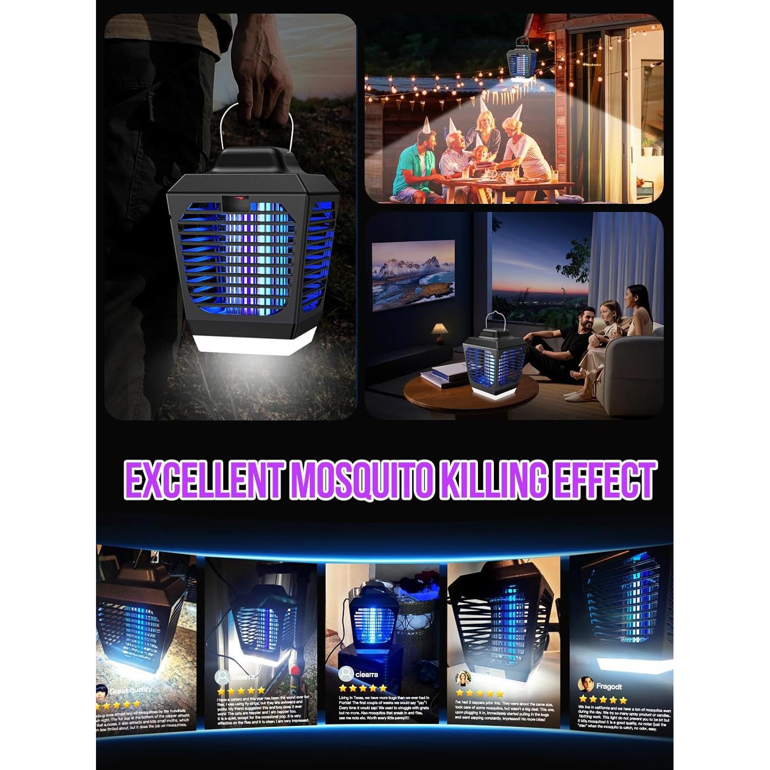 Zapper de Insectos New Fi g2 con Luz LED y Alta Tensión