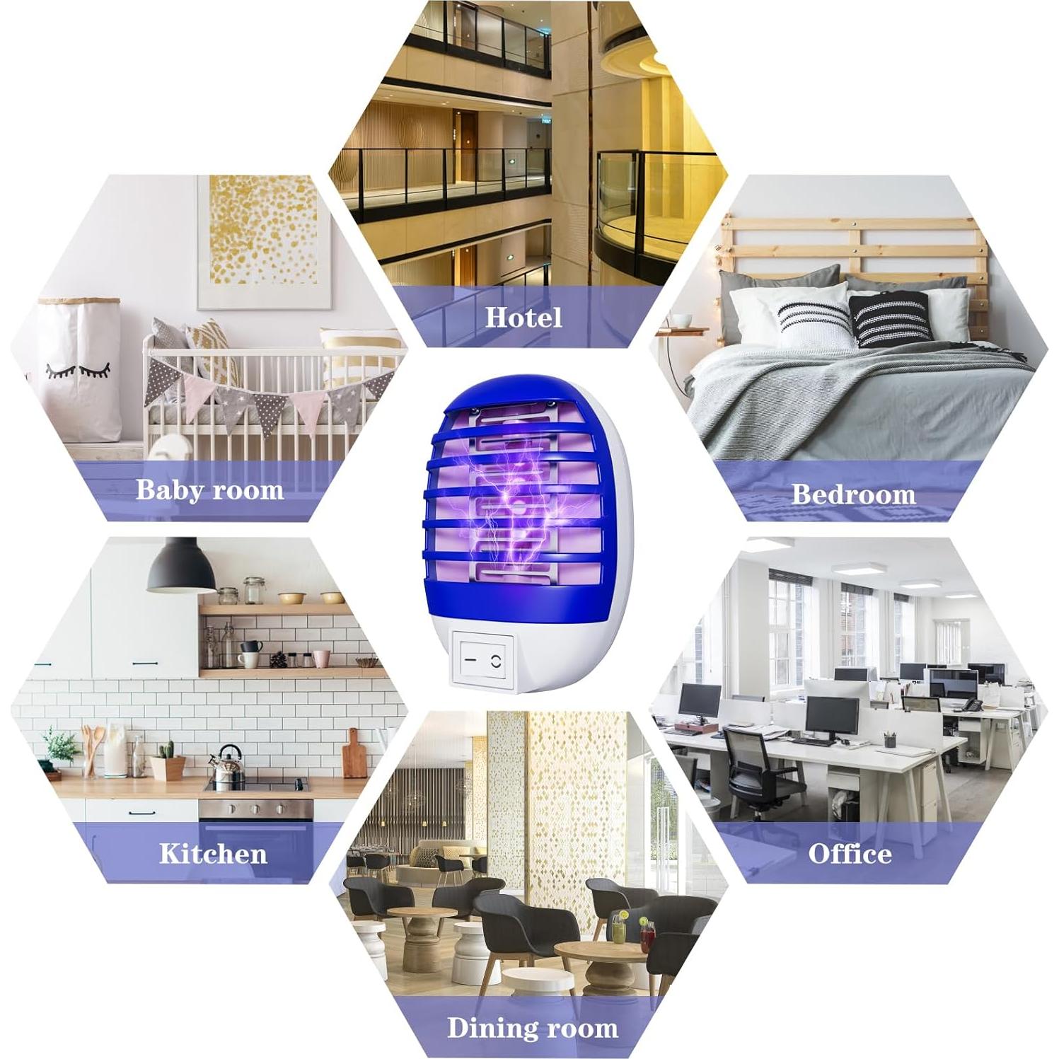 Paquete de 6 trampas eléctricas para insectos Hywean Zapper