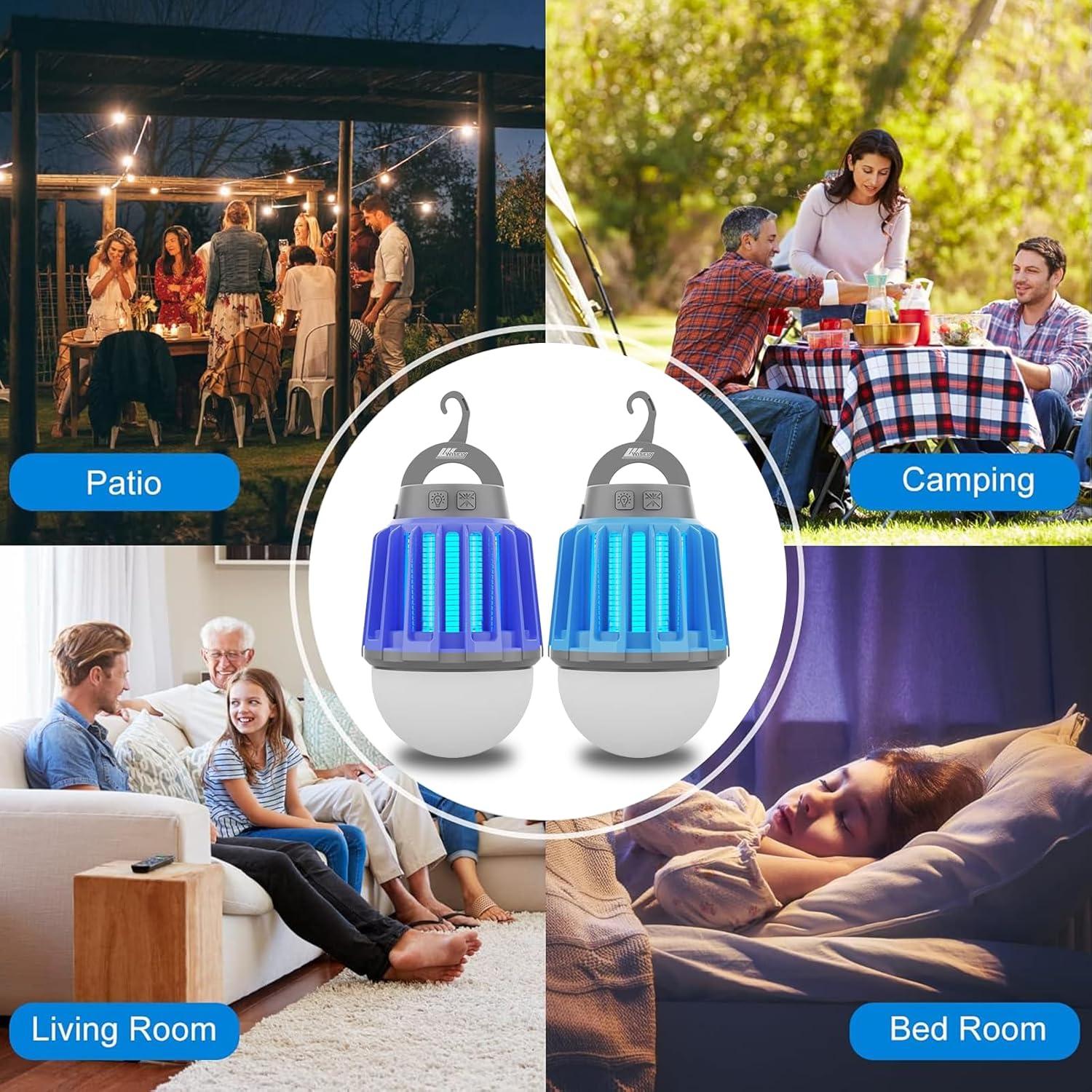 Trampa Eléctrica de Insectos Wisely 2PK USB-C Impermeable