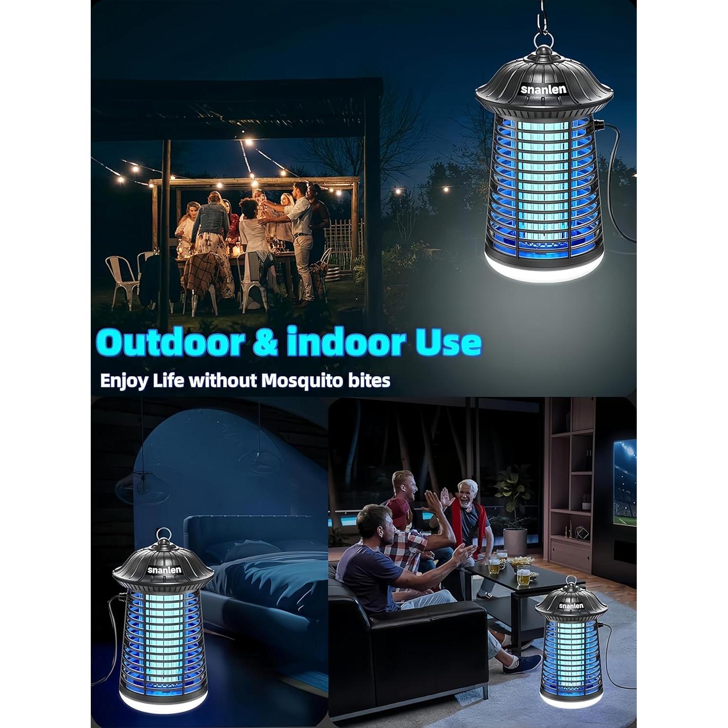 Zapper Eléctrico de Insectos Snanlen 4200V con Luz LED