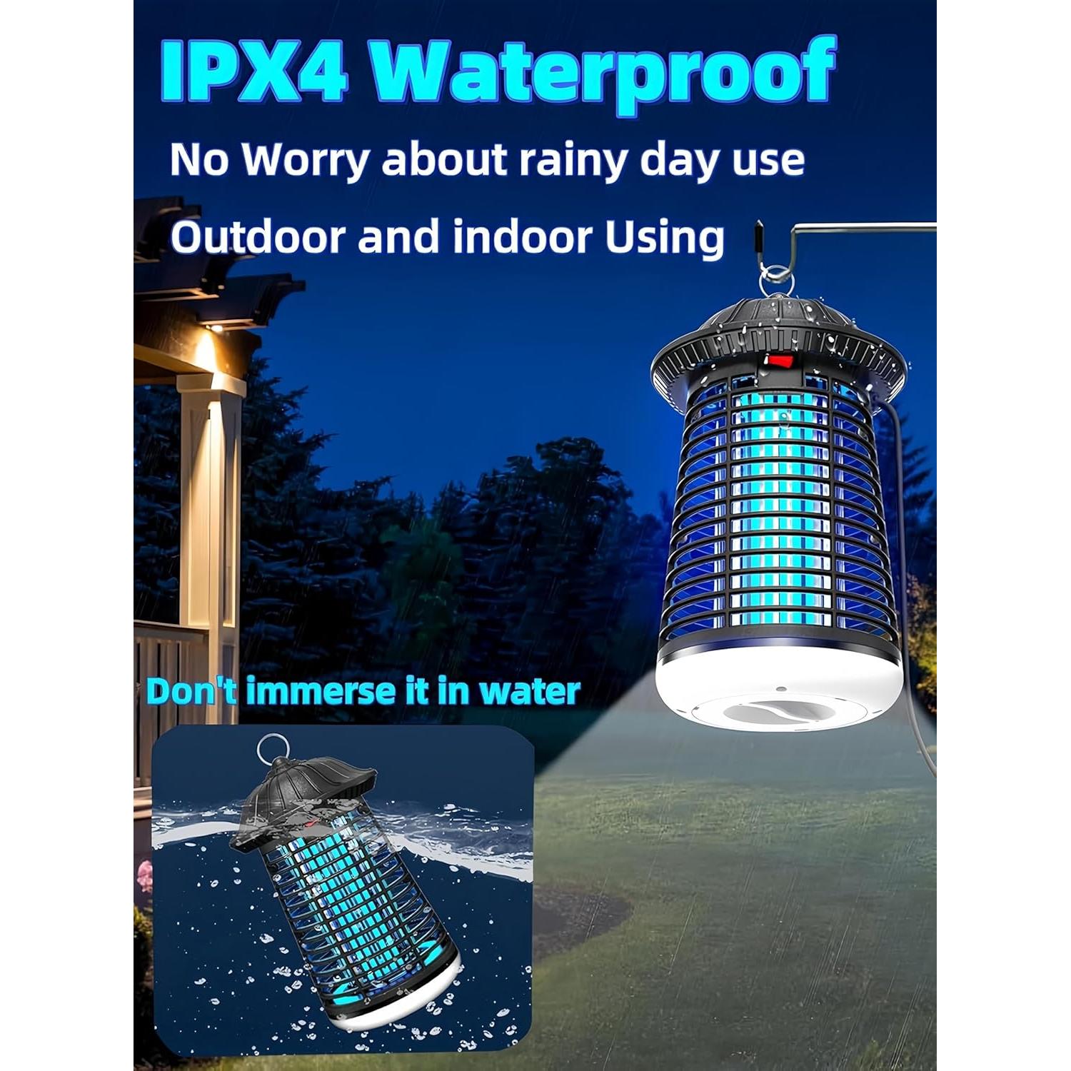 Zapper Eléctrico de Insectos Snanlen 4200V con Luz LED