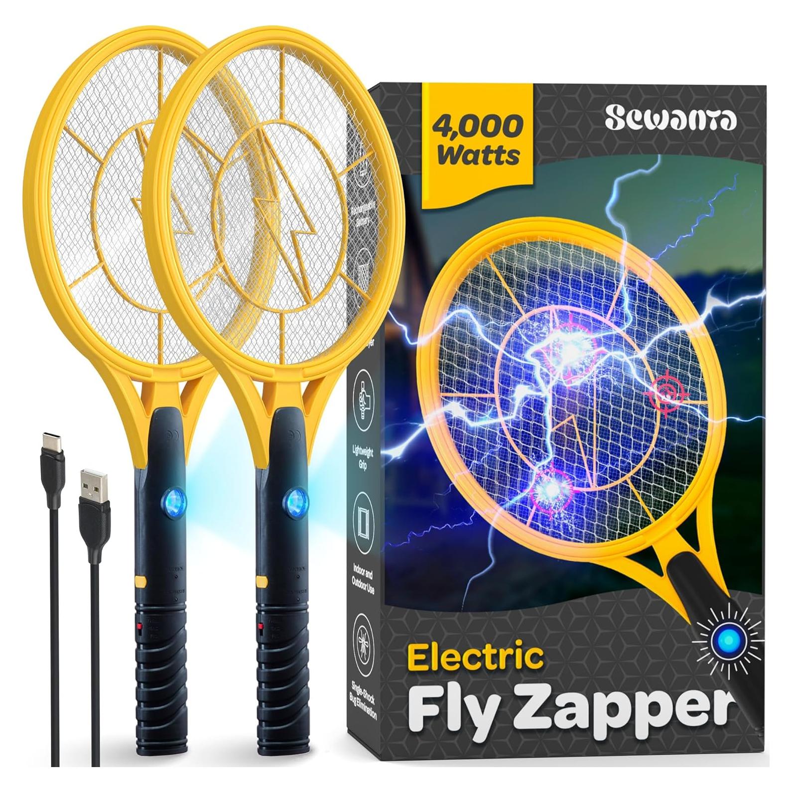 Raqueta Eléctrica Zapper de Insectos Sewanta - Juego de 2