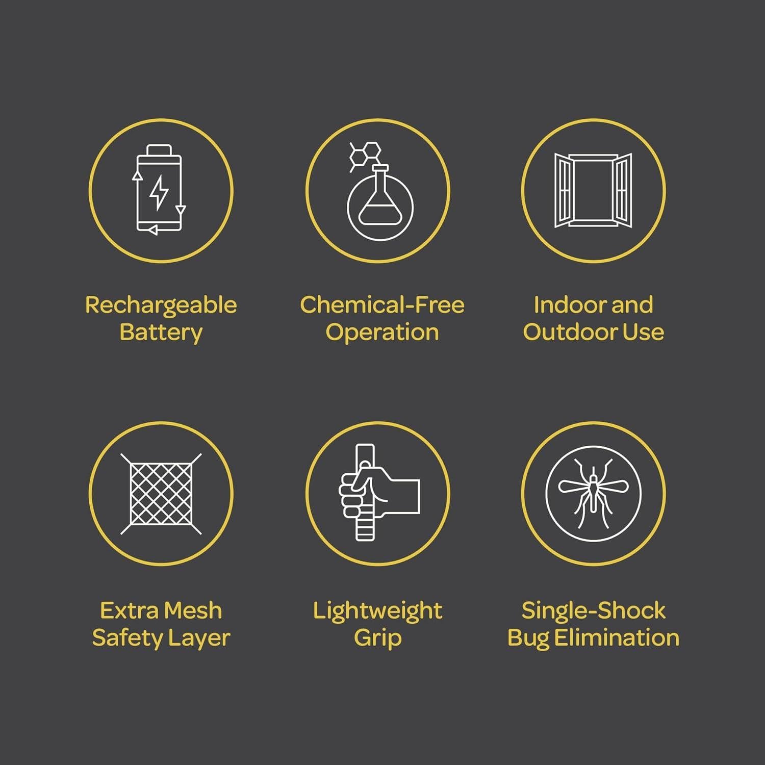 Raqueta Eléctrica Zapper de Insectos Sewanta - Juego de 2