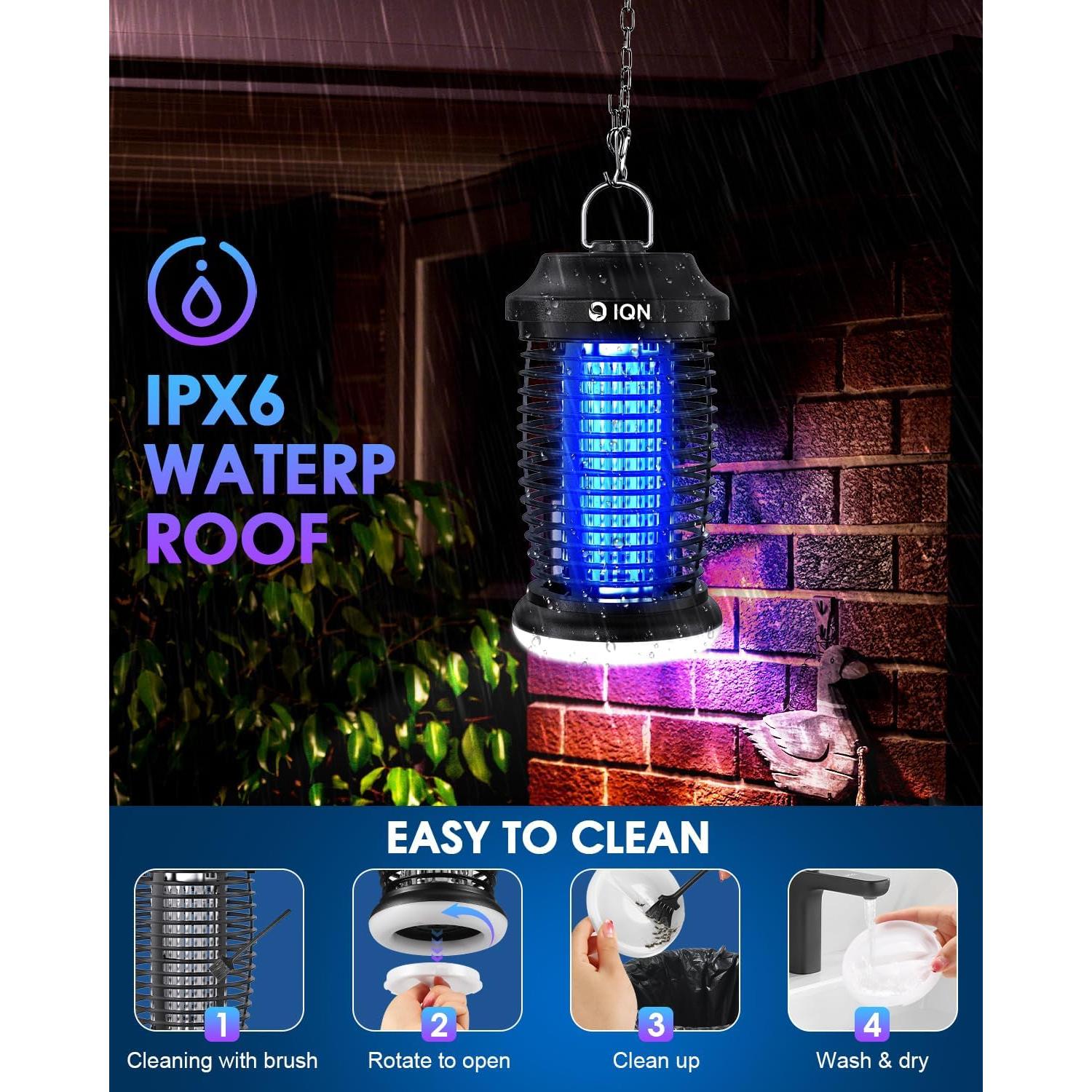 Asesino de Insectos Eléctrico IQN JY-02 4200V Negro