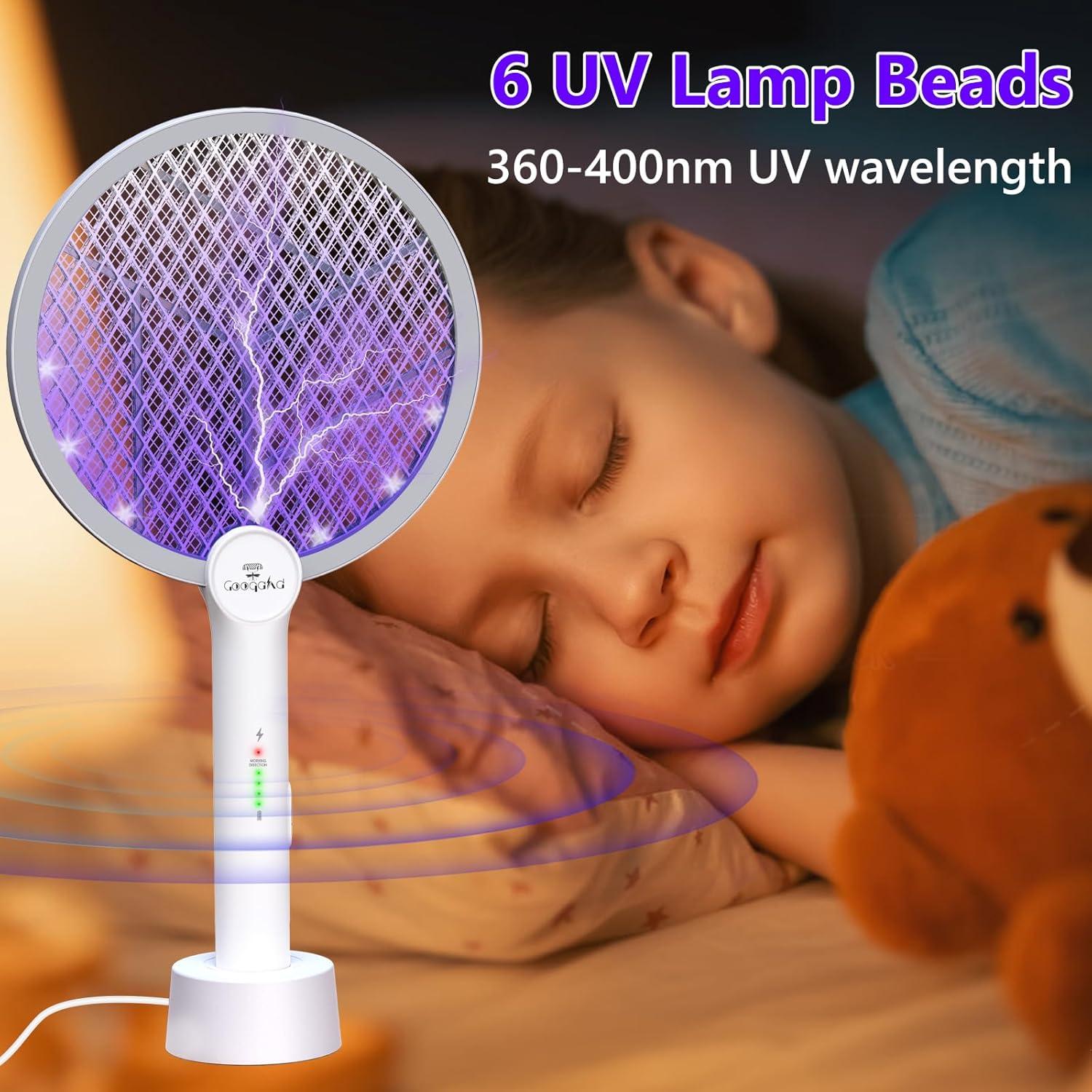 Raqueta Zapper de Insectos GooQand 4000V Carga USB 2 en 1