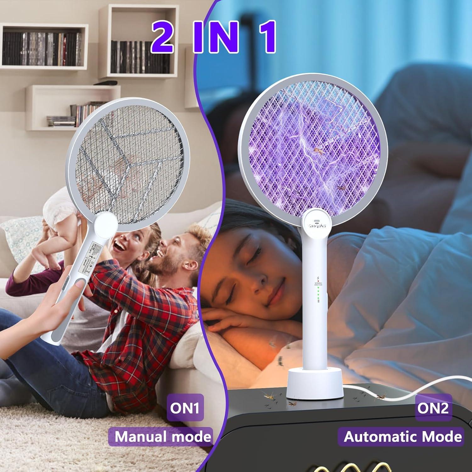 Raqueta Zapper de Insectos GooQand 4000V Carga USB 2 en 1