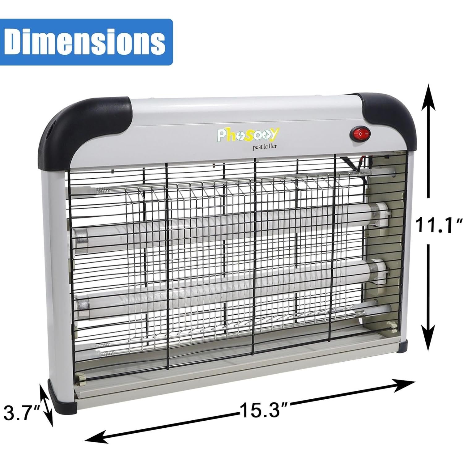 Asesino de Mosquitos Eléctrico Phosooy 2800V 20W Interior