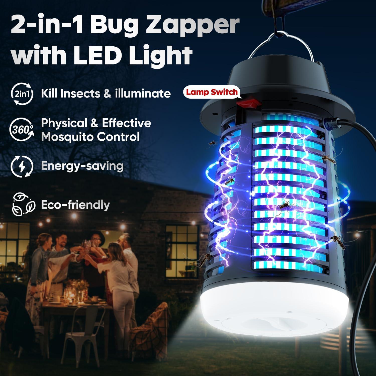 Trampa Eléctrica de Insectos SaFeli 4200V con Luz LED 1.8m