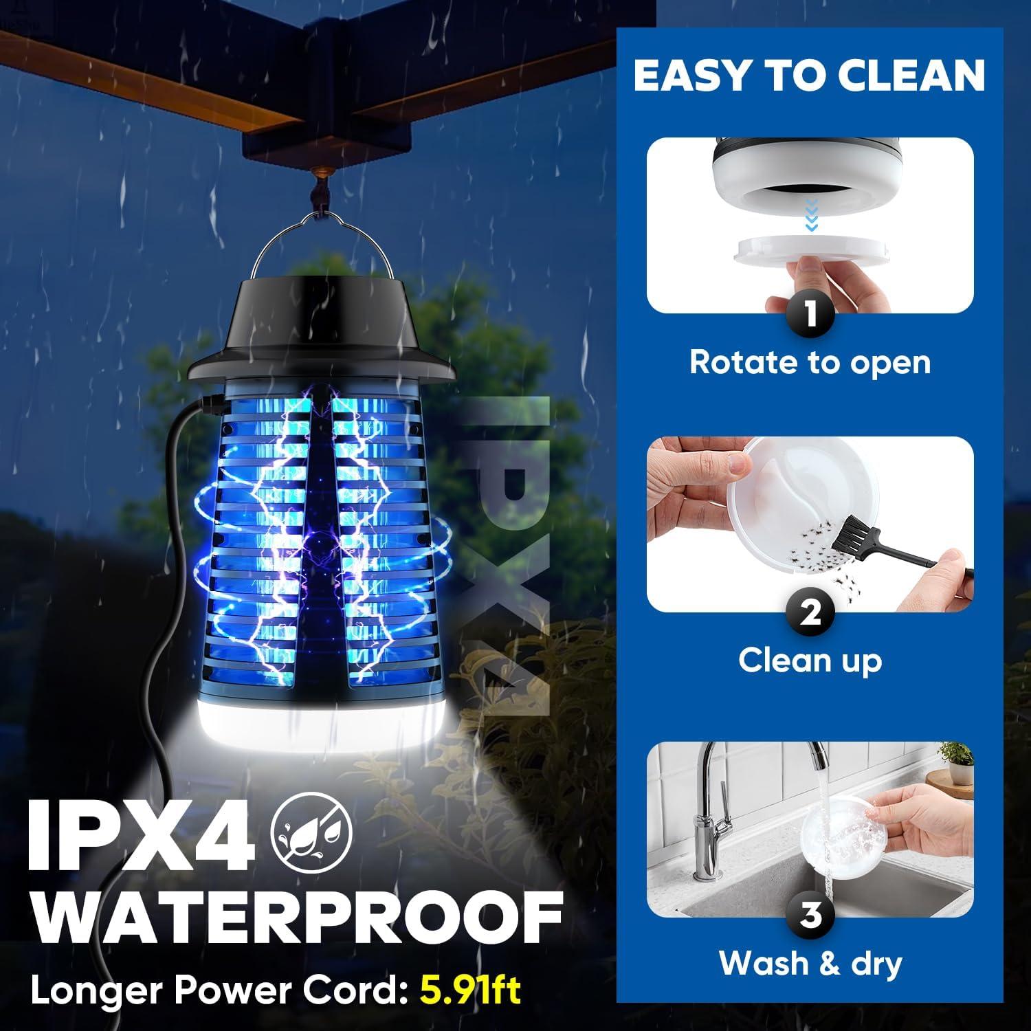 Trampa Eléctrica de Insectos SaFeli 4200V con Luz LED 1.8m