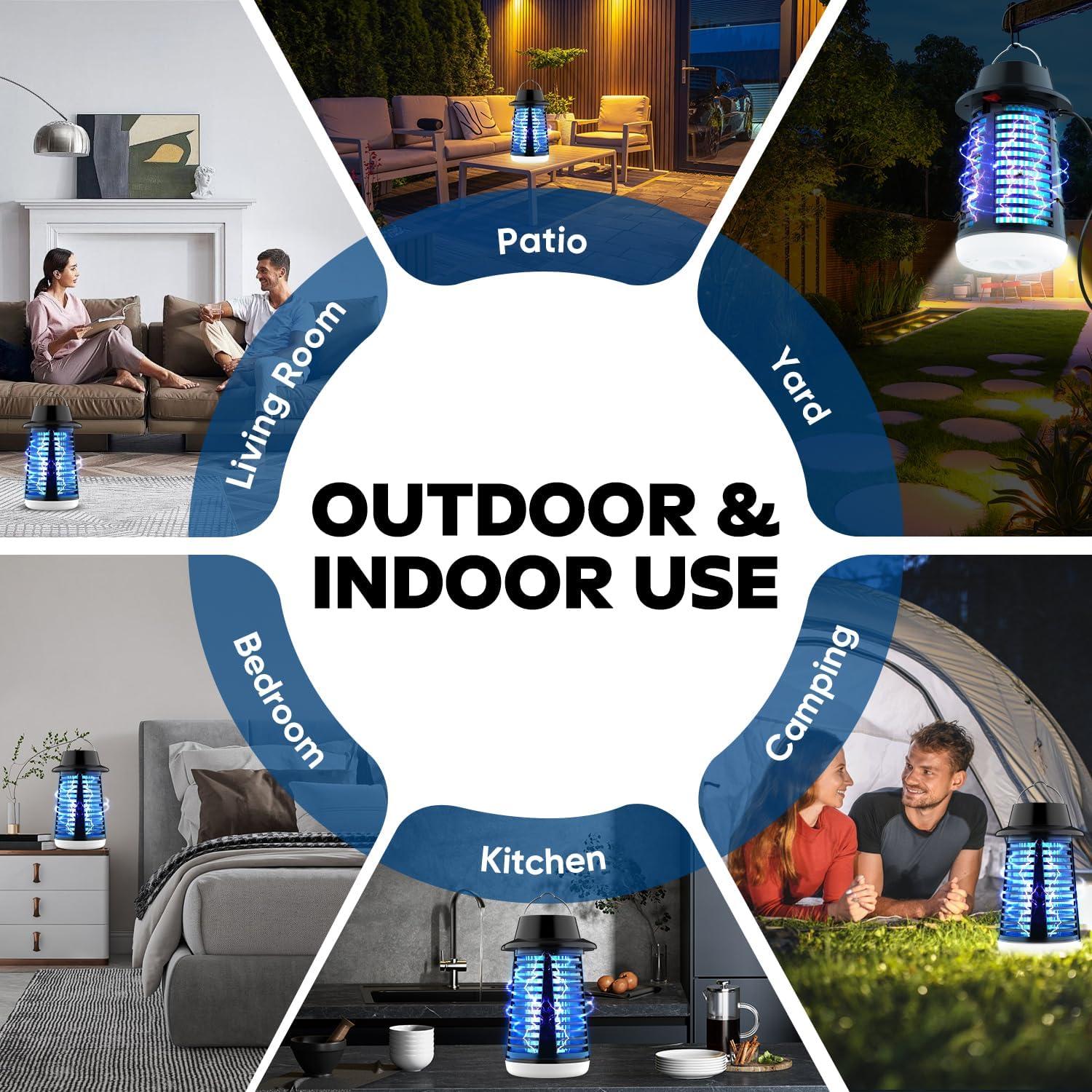 Trampa Eléctrica de Insectos SaFeli 4200V con Luz LED 1.8m