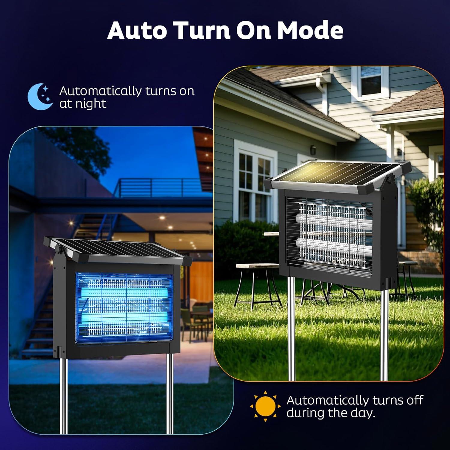 Zapper Solar de Insectos OnBeam 4500V Impermeable 10W