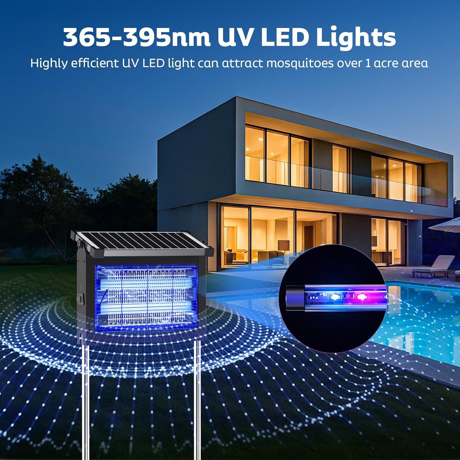 Zapper Solar de Insectos OnBeam 4500V Impermeable 10W