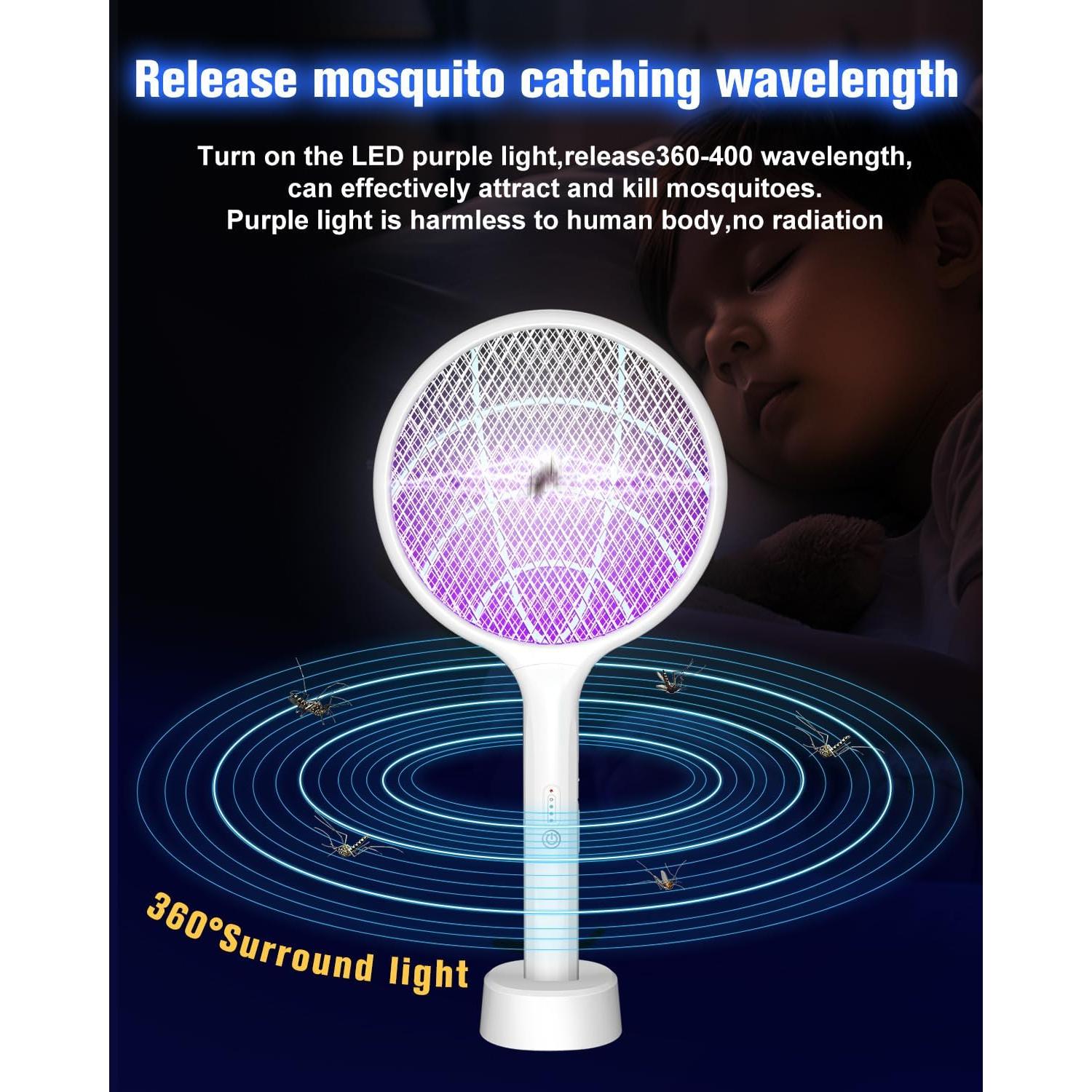 Raqueta Eléctrica DEEZEE 2Pack para Moscas y Mosquitos 4000V