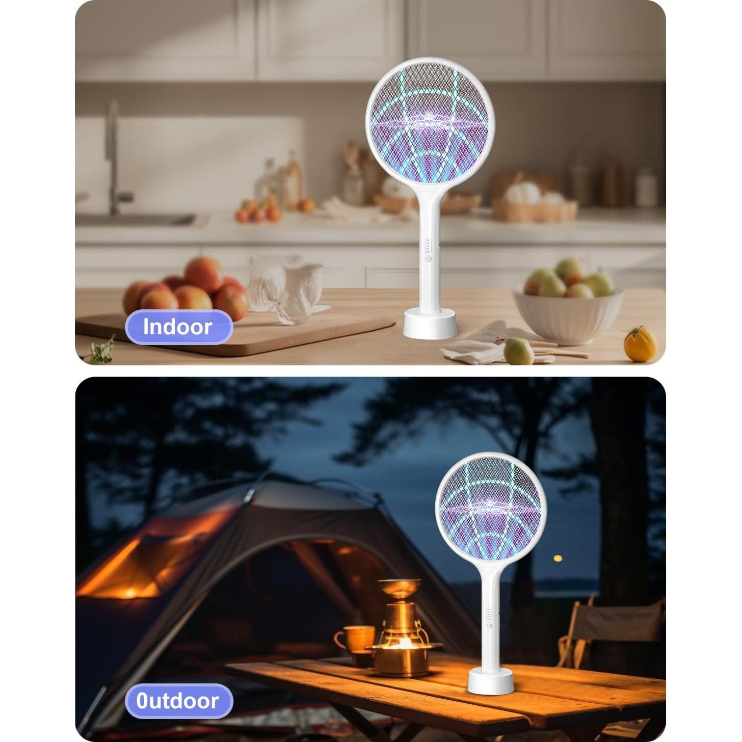 Raqueta Eléctrica DEEZEE 2Pack para Moscas y Mosquitos 4000V