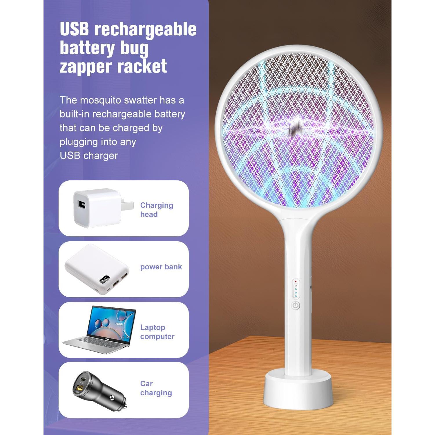 Raqueta Eléctrica DEEZEE 2Pack para Moscas y Mosquitos 4000V