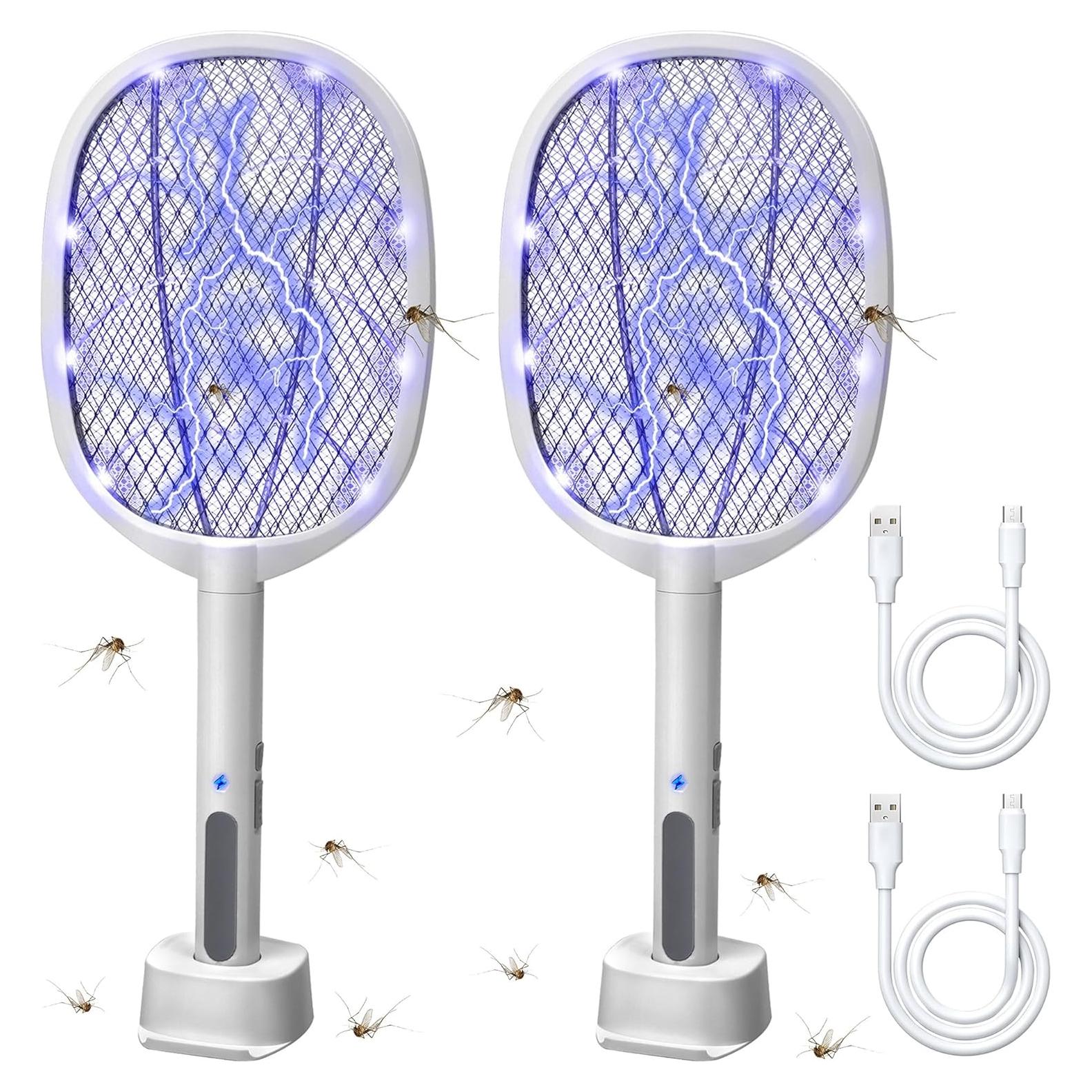 Raqueta Eléctrica para Insectos Lulu Home 3000V - Paquete de 2