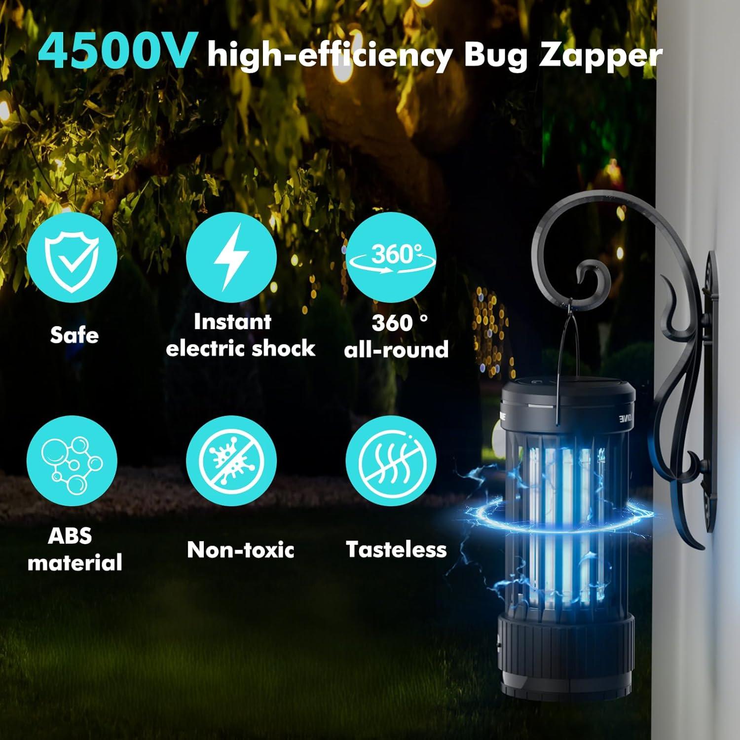 Zapper de Insectos PALONE 4500V Recargable con Luz LED