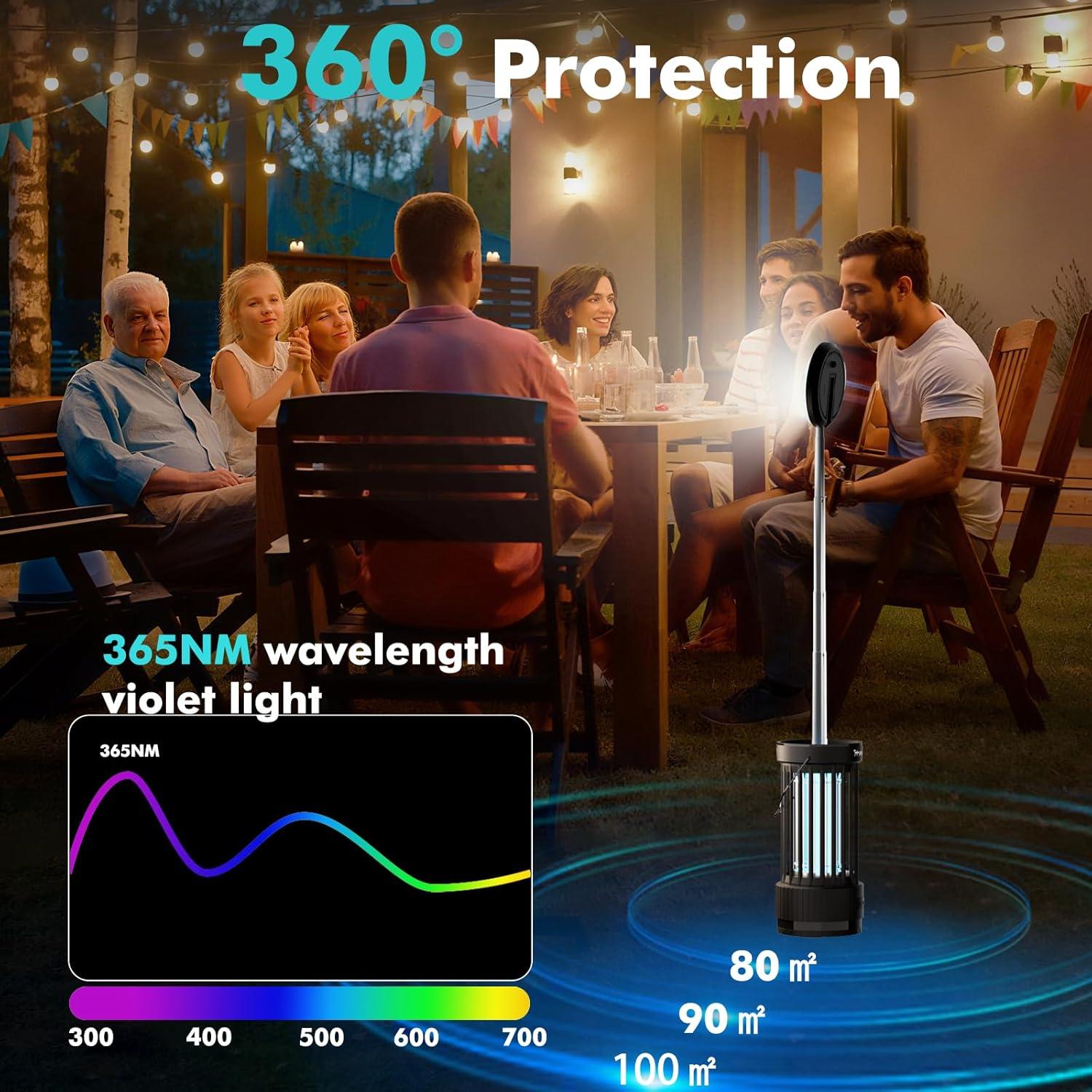 Zapper de Insectos PALONE 4500V Recargable con Luz LED