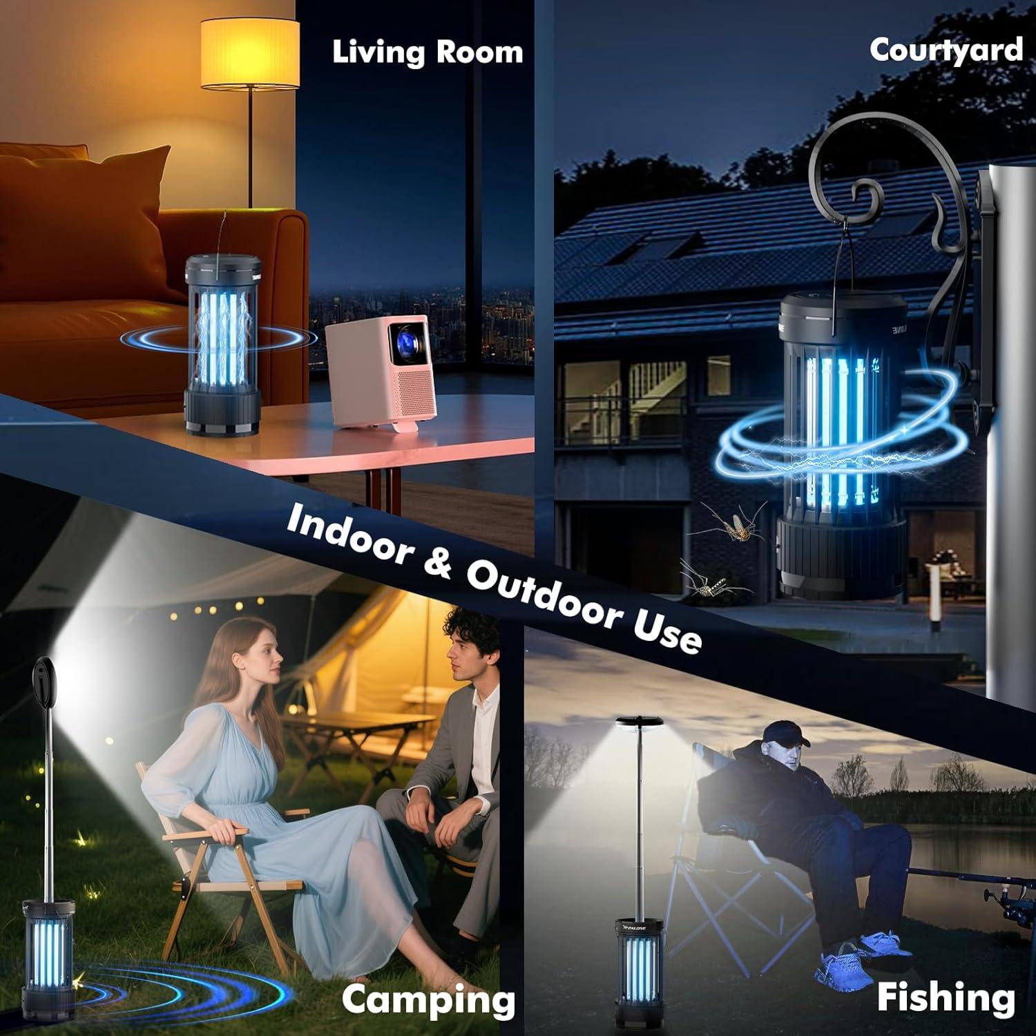 Zapper de Insectos PALONE 4500V Recargable con Luz LED