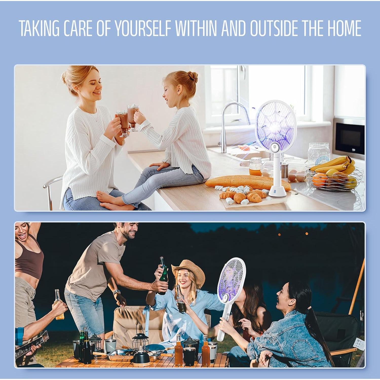 Raqueta Eléctrica Buzbug para Mosquitos Recargable Tipo-C