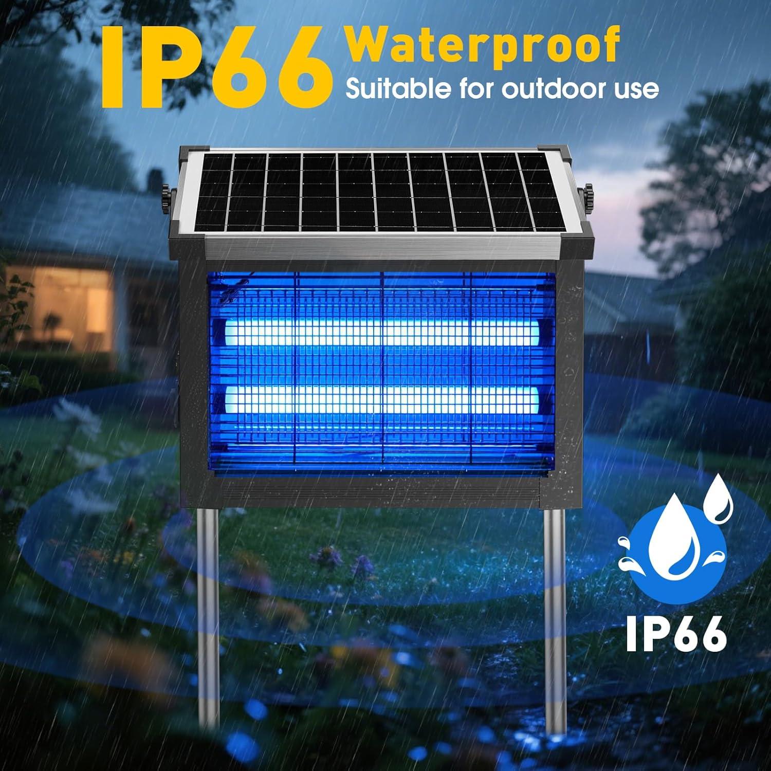 Zapper de Insectos Solar Zwiran 4500V Impermeable 2.29kg