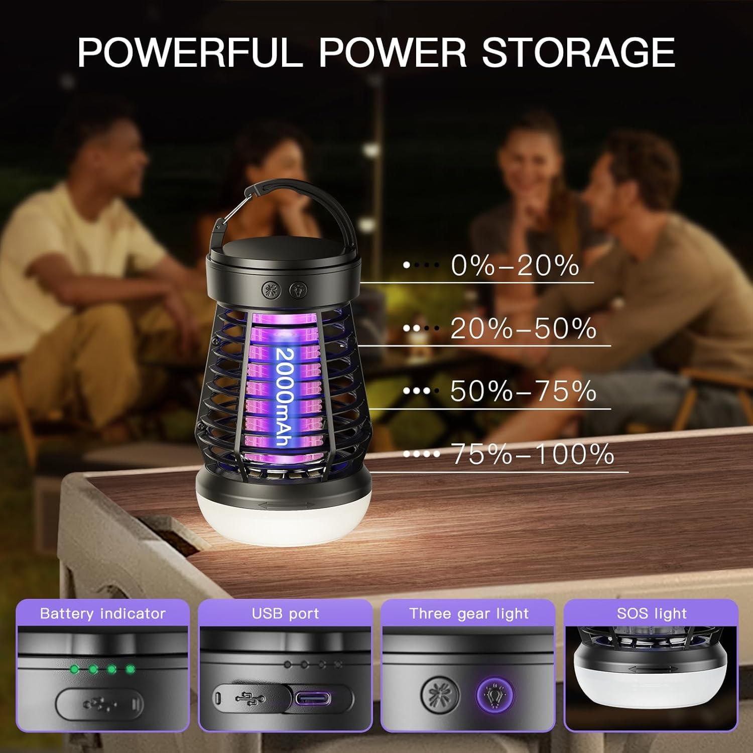 Zapper de Insectos Minimoon 3-en-1 Recargable 2000mAh