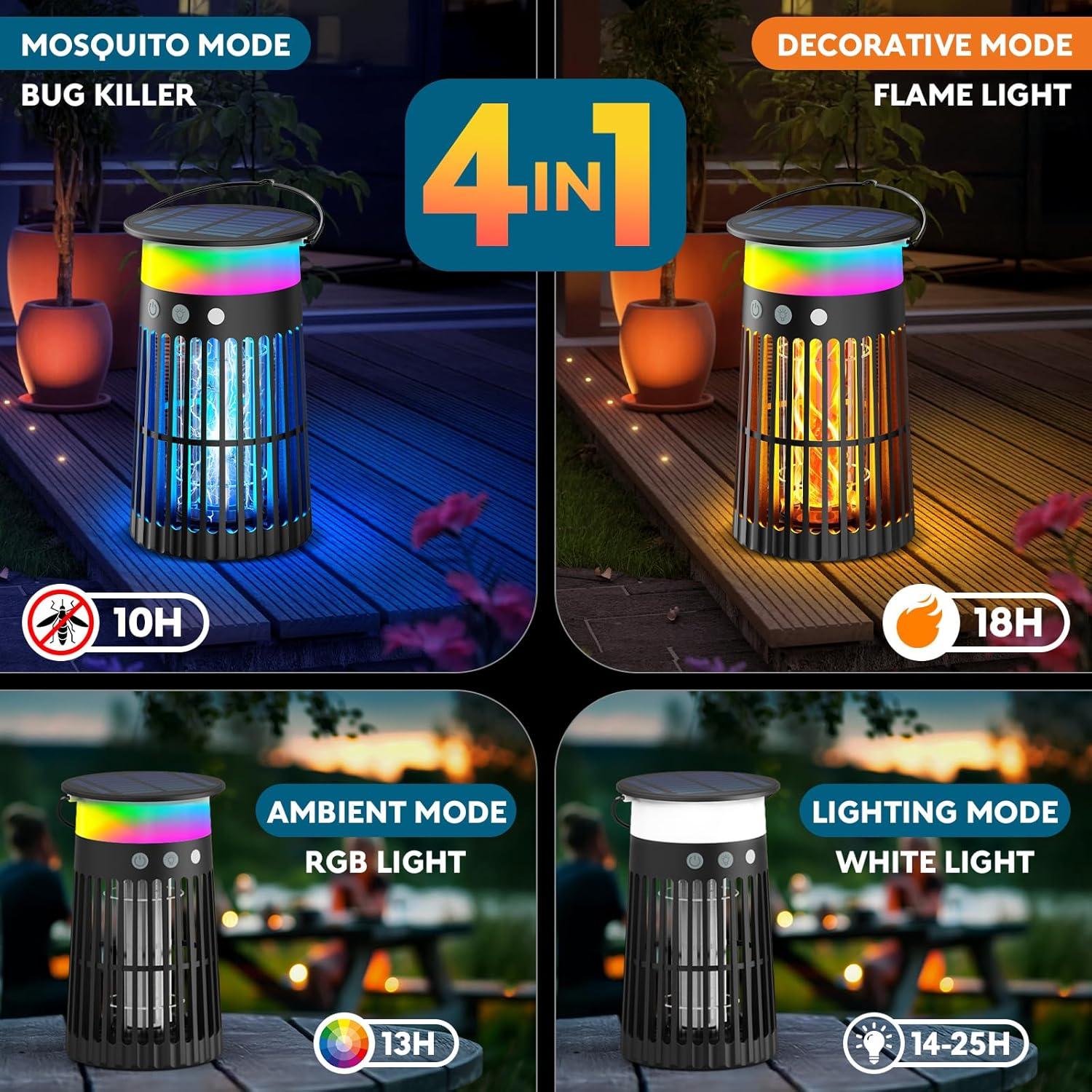 Zapper Solar de Insectos 5-en-1 PhatroyYee 4200V Negro