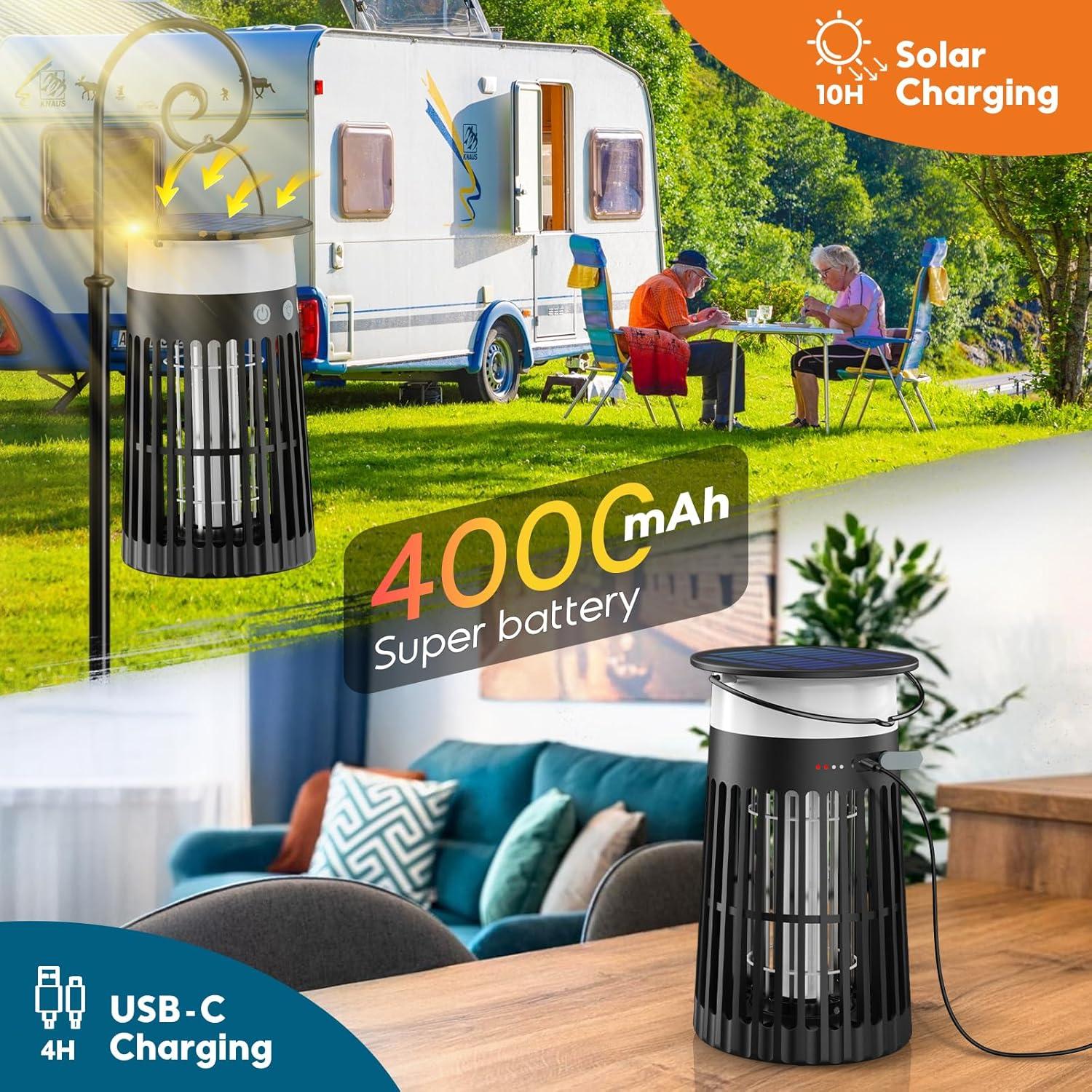 Zapper Solar de Insectos 5-en-1 PhatroyYee 4200V Negro