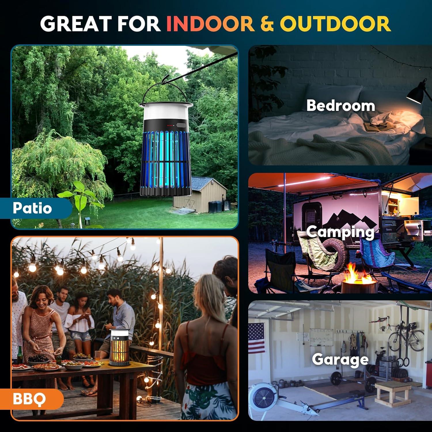 Zapper Solar de Insectos 5-en-1 PhatroyYee 4200V Negro